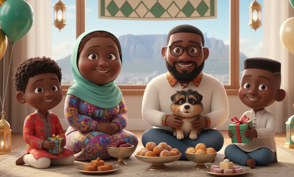 The Comparewells family joining in Eid al-Fitr celebrations with traditional foods and festivities.