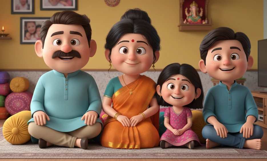 The Comparewells family on their sofa.